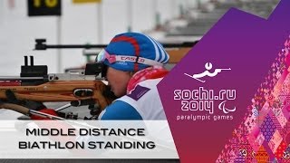 Mens  womens biathlon middle distance standing  visually impaired  Sochi 2014 Paralympics [upl. by Dian]