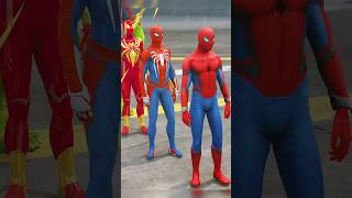 ALL SPIDERMAN VS ALL VENOMS  PUNCH FIGHT  Shorts  GTA5  ytshorts [upl. by Caves]