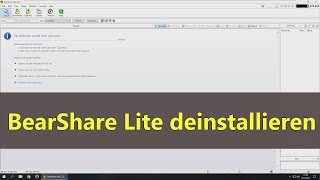 BearShare Lite deinstallieren [upl. by Memory]