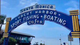 Santa Monica Pier and I joined street entertainers [upl. by Zalea]