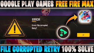 File corrupted retry error in Google play games beta  Solve file corrupted retry error in Free fire [upl. by Ingrid]