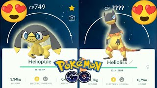 Helioptile evolution into Heliolisk in Pokemon GO  Trainer Ari [upl. by Konrad]