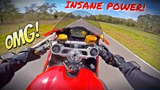 Ducati 899 Panigale Test Ride  Wheelies [upl. by Oakes]