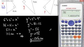 91 GCSE Maths  Pythagoras Theorem in 2d Full Tutorial Triangles Trig Higher Foundation [upl. by Dulcie654]