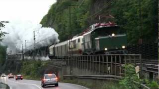 7 Dampfloks auf der Geislinger Steige im Lokzug GöppingenNördlingen [upl. by Takakura62]