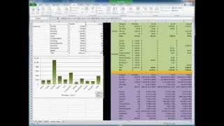 Create Your Own Monthly Budget in Excel 2  Chart [upl. by Roby]