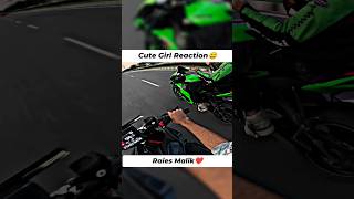 Cute Girl Reaction 😄 Hyper rider bike rider ktm cutegirl zx10r bikelover viralvideo motovlog [upl. by Aylatan855]