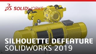 Silhouette Defeature  SOLIDWORKS 2019 [upl. by Mathre]