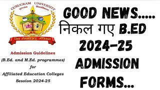 Admissions open in Bed from Gurugram University for session 202425 Bed from Gurugram 202425 [upl. by Elleuqram]