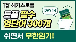 토플단어 자면서💤 무한 반복으로 외우는 무의식 토플보카📖 단어암기 영상 DAY14  해커스 TOEFL 필수🔥 단어 300개 해커스토플 [upl. by Navada]