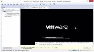 Installing Windows Server 2012 R2 Datacenter as a virtual machine into VMware 120 Pro [upl. by Omari673]