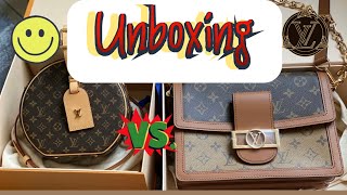 Unboxing Louis Vuitton Dauphine MM VS Boîte Chapeau so what do u think 🤔 [upl. by Jaala71]