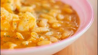 Deliciosa Receta de Alubias Blancas con Bacalao en Olla de Cocción lenta [upl. by Anawek]