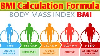 BMI Calculation Formula  How to know Body Mass Index BMI [upl. by Postman]