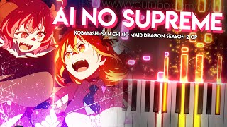 Ai no Supreme  Kobayashisan Chi no Maid Dragon Season 2 OP  fhána piano [upl. by Gnim723]