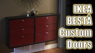 Installing Custom Doors on an IKEA BESTÅ Cabinet  IKEA Hacks [upl. by Cope]