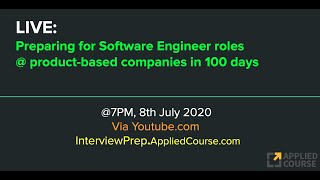 LIVE Software Engineer Interview Preparation  Data Structures and Algorithms  Applied AI Course [upl. by Elayor914]