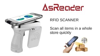 AsReader GUN Type long range UHF RFID reader [upl. by Bigner191]