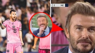 Beckham Reaction to Messi Hattrick vs New England  Season End Full Celebration messimania [upl. by Sirahs554]