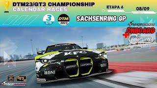 Championship CALENDAR RACES  SACHSENRING ETAPA 6 BMW M4 GT3ONBOARD  REPLAYONLINE [upl. by Abernathy]