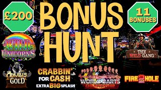 £200 BONUS HUNT WILD UNICORNS THE WILD GANG ANUBIS GOLD amp MORE bonushunt slots onlineslots [upl. by Mady]