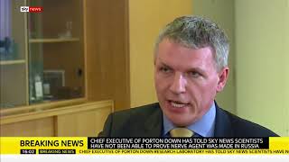 Sky News Interview with Porton Down labs chief exec [upl. by Kyte958]