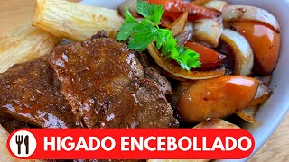 HIGADO ENCEBOLLADO  RECETA DELICIOSA [upl. by Joleen945]