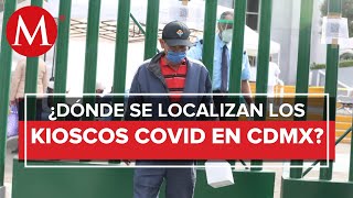 Instalan 11 macrokioscos para pruebas covid en 10 alcaldías de CdMx [upl. by Gilmore988]