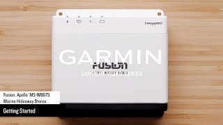 Garmin Support  Fusion® Apollo™ Marine Hideaway Stereo  Getting Started [upl. by Allerym270]