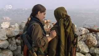 Syria Kurdish women soldiers against jihadists  Global 3000 [upl. by Berkin996]