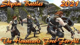 Skyrim Battles  The Housecarls  FreeForAll Legendary Settings [upl. by Glover185]