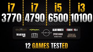 i7 3770 vs i7 4790 vs i5 6500 vs i3 10100  Test in 12 Games [upl. by Areip]