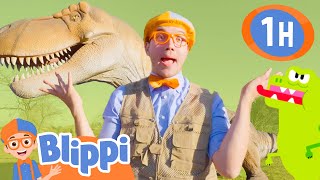 What Color are Dinosaurs Learn with Blippis Dinosaur Song  Moonbug Kids  Color Time [upl. by Henriha]