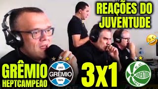 REAÇÕES DOS NARRADORES DE CAXIAS ao GRÊMIO HEPTACAMPEÃO GAUCHO 2023 GRÊMIO 3X1 JUVENTUDE [upl. by Legin]