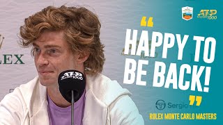 Defending Champion Andrey Rublev PreTournament Press Conference  Rolex MonteCarlo Masters 2024 [upl. by Aihselat]