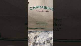 Carrabba’s haul party of 4 What do you order 🙂‍↔️ explore fyp ubereats [upl. by Heydon]