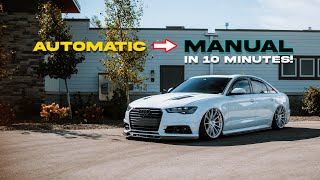 Building the Worlds First Manual Audi C7 S6 in Just 10 Minutes [upl. by Anerom]