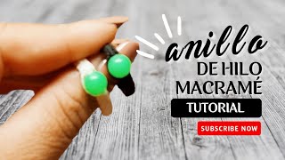 DIY Como HACER un ANILLO de HILO Fácil y Rápido💍 [upl. by Akcirre]