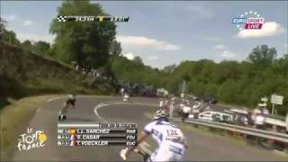 Schwerer Sturz bei Tour de France 10072011 [upl. by Olegnaid799]