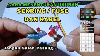 Cara menentukan amper sekring atau fuse pada motor dan mobil  auto paham [upl. by Sterne298]