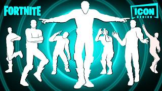 All Fortnite Icon Series Dances With The Best Music [upl. by Bartle879]