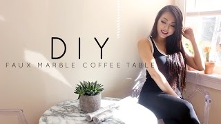 Faux Marble Coffee Table DIY [upl. by Budworth]