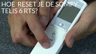 Zo reset je de Somfy Telis 6 RTS afstandsbediening [upl. by Ennairrek]