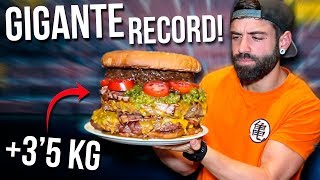 HAMBURGUESA GIGANTE DE 35 KG 5000KCAL RECORD ACTUAL [upl. by Bogosian]