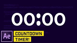 Countdown Timer with Expressions After Effects CC Tutorial [upl. by Grados568]