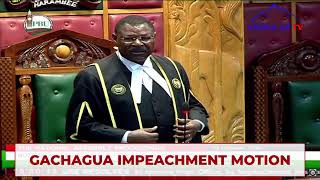 GACHAGUA IMPEACHMENT MOTION TABLING [upl. by Nivahb907]