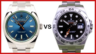 ▶ Rolex Milgauss 116400GV Blue amp Rolex Explorer II 216570 COMPARISON [upl. by Skelton]