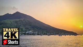 Stromboli 🇮🇹  Island amp Volcano  Eruption at The End  Travel in Sicily youtubeshorts Shorts [upl. by Warchaw850]