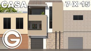 CASA MULTIFAMILIAR DE 7 X 15 M [upl. by Eednam758]