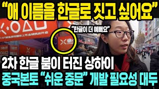 10년만에 또 다시 한글 붐 터진 중국 이유는 바로 한국의 어느 배우  중국 SNS에서 난리난 한글과 한국 드라마  중국의 현상태 [upl. by Aerdnahs]